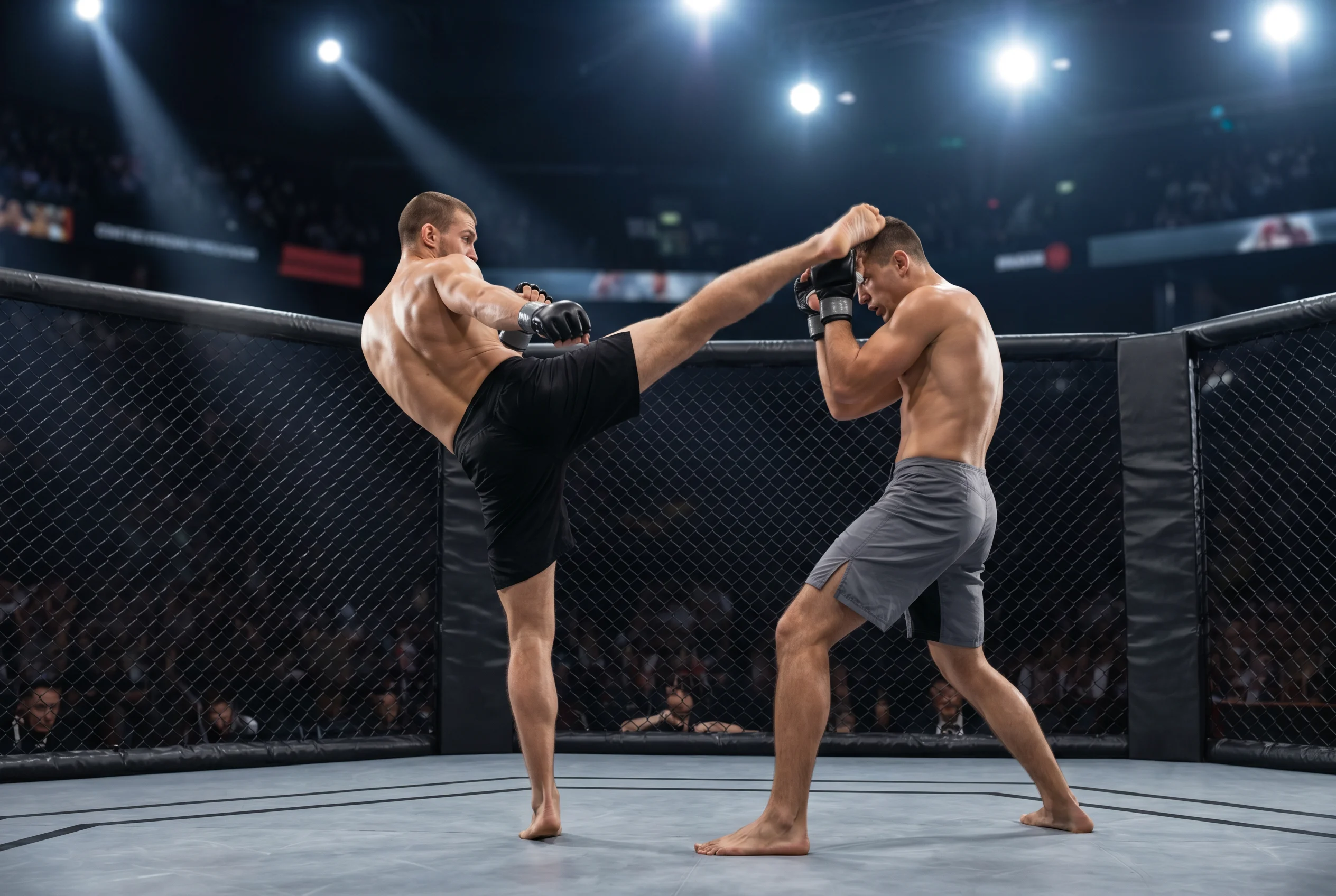 UFC Octagon bei einem MMA-Kampf - Grundlage für UFC Wetten